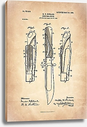 Постер Патент на охотничий нож, 1903г