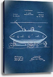 Постер Патент на подводное судно, 1897г
