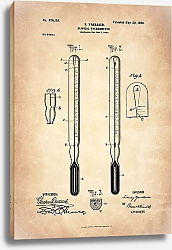 Постер Патент на градусник, 1899г