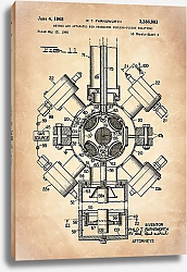 Постер Патент на устройсво реакции ядерного синтеза, 1968г