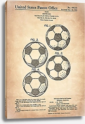 Постер Патент на дизайн футбольного мяча, 1964г