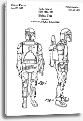 Постер Патент на героя Star Wars - Boba Fett, 1982г