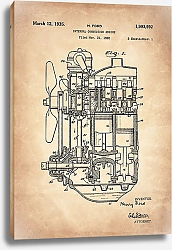 Постер Патент на дивгатель Ford,1935г