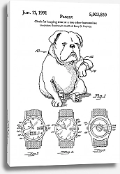 Постер Патент на часы для собак, 1991г