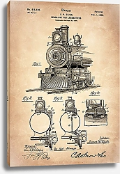 Постер Патент на прожектор для локомотивов, 1898г