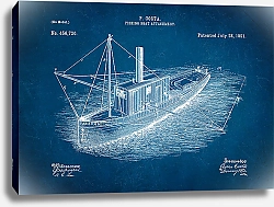 Постер Патент на оборудование для рыболовной лодки, 1891г
