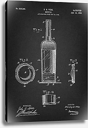 Постер Патент на винную бутылку, 1906г