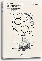 Постер Патент на футбольный мяч, 1996г