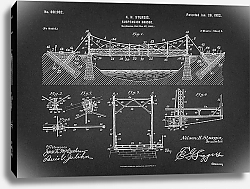Постер Патент на подвесной мост, 1902г