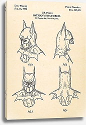 Постер Патент на маску Бетмена, 1992г