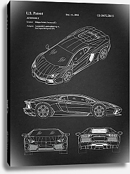 Постер Патент на автомобиль Lamborghini, 2012г