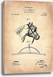 Постер Патент на шоры для лошади, 1874г