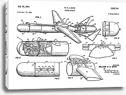 Постер Патент на управляемую ракету, 1961 г.