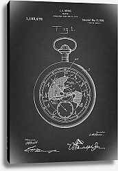 Постер Патент на карманные часы, 1916г