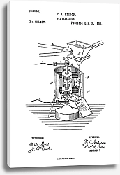 Постер Патент на магнитный сепаратор для руды, 1889г