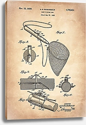 Постер Патент на рыболовный сачок, 1929г