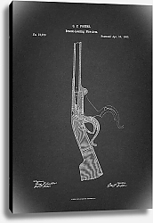 Постер Патент на устройство ружья  G.P Foster, 1860г
