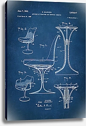 Постер Патент на кресло-тюльпан Ээро Сааринена, 1960г