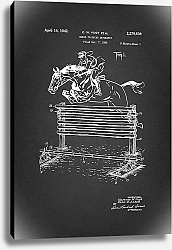 Постер Патент на тренировочный барьер для лошадей, 1942г