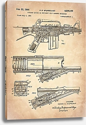 Постер Патент на ружье с дополнительным затвором, 1966г