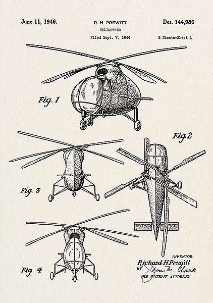 Патент на вертолет, 1946г