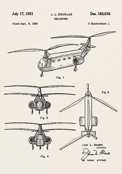 Патент на вертолет, 1950г
