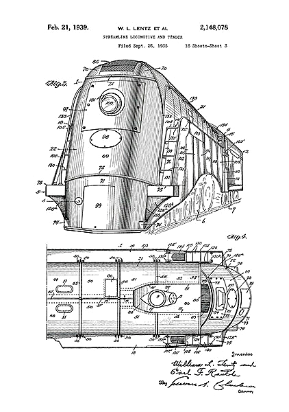Патент на модернизированный локомотив 2, 1939г