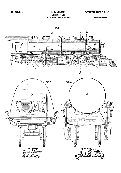 Патент на локомотив,1907г