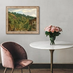 «Paysage D.auvergne» в интерьере в классическом стиле над креслом