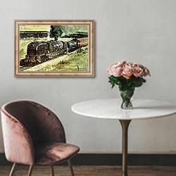 «Train» в интерьере в классическом стиле над креслом