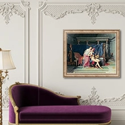 «Paris and Helen 2» в интерьере в классическом стиле над банкеткой
