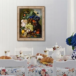 «Натюрморт 16» в интерьере кухни в стиле прованс над столом с завтраком