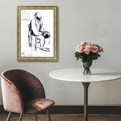 «Study for a portrait of Manet» в интерьере в классическом стиле над креслом