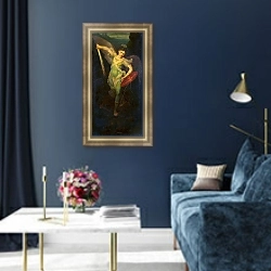 «Архангел Михаил 2» в интерьере классической гостиной над диваном