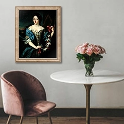 «Portrait of Anne de Baviere» в интерьере в классическом стиле над креслом