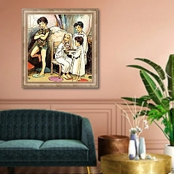 «Peter Pan and Wendy 23» в интерьере классической гостиной над диваном