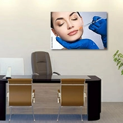 «Инъекция красоты» в интерьере офиса над столом начальника