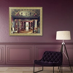 «The Agate Room in the Catherine Palace at Tsarskoye Selo, 1859» в интерьере в классическом стиле в фиолетовых тонах