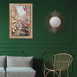 «30 июня 1878 года» в интерьере классической гостиной с зеленой стеной над диваном