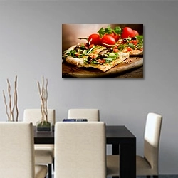 «Пицца с овощами» в интерьере современной кухни над столом