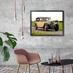 «Bentley 8 Litre Sedanca de Ville by Mulliner '1931» в интерьере в стиле лофт с бетонной стеной