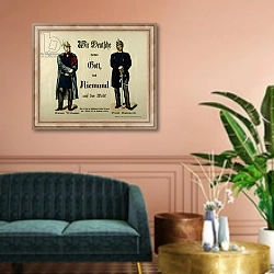 «Emperor Wilhelm I and Prince Bismarck» в интерьере классической гостиной над диваном