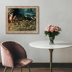 «Allegory of Abundance, detail» в интерьере в классическом стиле над креслом