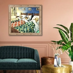 «Peter Pan and Wendy 49» в интерьере классической гостиной над диваном