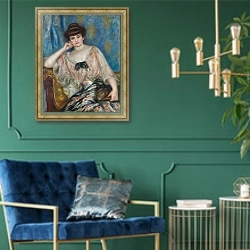 «Мисия Серт» в интерьере в классическом стиле с зеленой стеной
