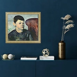 «Portrait of the artist's son, 1881-82» в интерьере в классическом стиле в синих тонах