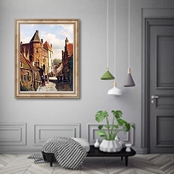 «Голландский город» в интерьере коридора в классическом стиле