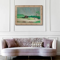 «Un Matin De Pluie» в интерьере гостиной в классическом стиле над диваном