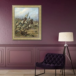 «Бой за знамя» в интерьере в классическом стиле в фиолетовых тонах