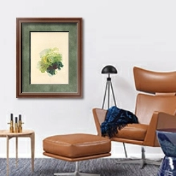 «Green» в интерьере кабинета с кожаным креслом